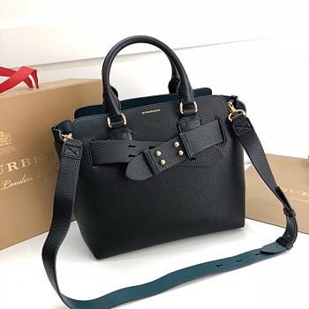 BURBERRY SMALL LEAHER BELT BAG BLACK SIZE 28 CM