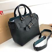 BURBERRY SMALL LEAHER BELT BAG BLACK SIZE 28 CM - 2