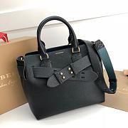 BURBERRY SMALL LEAHER BELT BAG BLACK SIZE 28 CM - 3