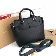 BURBERRY SMALL LEAHER BELT BAG BLACK SIZE 28 CM - 4