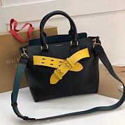 BURBERRY SMALL TRI-TONE LEAHER BELT BAG BLACK SIZE 28 CM - 2