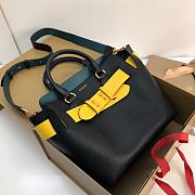 BURBERRY SMALL TRI-TONE LEAHER BELT BAG BLACK SIZE 28 CM - 3