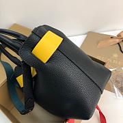 BURBERRY SMALL TRI-TONE LEAHER BELT BAG BLACK SIZE 28 CM - 5