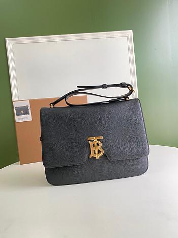 BURBERRY ALICE MEDIUM LEATHER TB BAG BLACK SIZE 28 CM