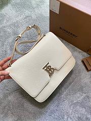 BURBERRY ALICE MEDIUM LEATHER TB BAG WHITE SIZE 28 CM - 1