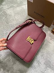 BURBERRY ALICE MEDIUM LEATHER TB BAG DERBY RED SIZE 28 CM - 1