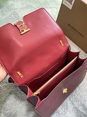 BURBERRY ALICE MEDIUM LEATHER TB BAG DERBY RED SIZE 28 CM - 4