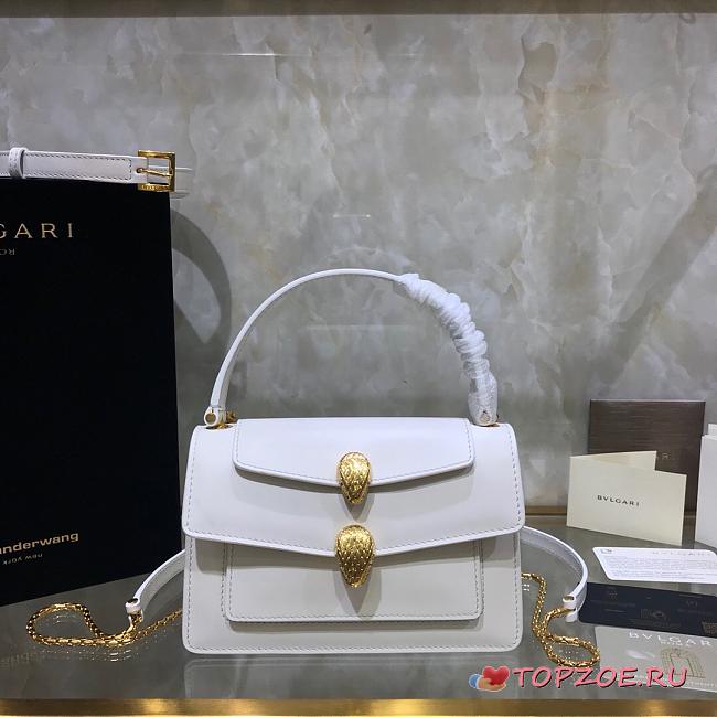 ALEXANDER WANG X BVLGARI BELT BAG WHITE 288737 SIZE 18.5 CM - 1