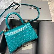 BALENCIAGA HOURGLASS SMALL TOP HANDLE BAG TIFFANY BLUE 5935461 SIZE 23x10x14 CM - 6