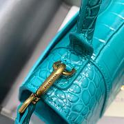 BALENCIAGA HOURGLASS SMALL TOP HANDLE BAG TIFFANY BLUE 5935461 SIZE 23x10x14 CM - 5