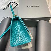 BALENCIAGA HOURGLASS SMALL TOP HANDLE BAG TIFFANY BLUE 5935461 SIZE 23x10x14 CM - 4