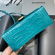 BALENCIAGA HOURGLASS SMALL TOP HANDLE BAG TIFFANY BLUE 5935461 SIZE 23x10x14 CM - 2
