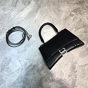 BALENCIAGA HOURGLASS SMALL TOP HANDLE BAG IN BLACK 5935461 SIZE 23 CM - 1