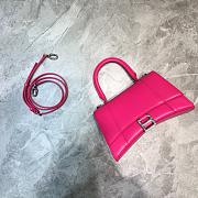 BALENCIAGA HOURGLASS SMALL TOP HANDLE BAG IN PINK 5935461 SIZE 23 CM - 1