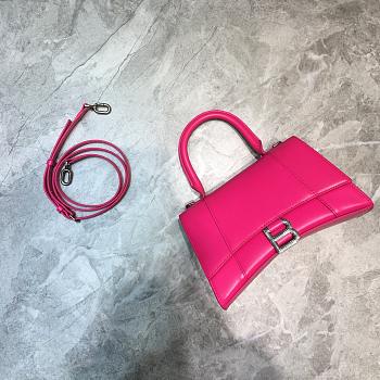 BALENCIAGA HOURGLASS SMALL TOP HANDLE BAG IN PINK 5935461 SIZE 23 CM