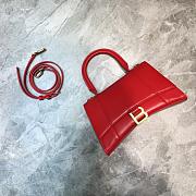 BALENCIAGA HOURGLASS SMALL TOP HANDLE BAG IN RED 5935461 SIZE 23 CM - 1