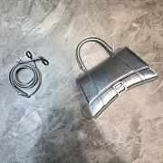BALENCIAGA HOURGLASS SMALL TOP HANDLE BAG IN SILVER 5935461 SIZE 23 CM - 1