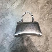 BALENCIAGA HOURGLASS SMALL TOP HANDLE BAG IN SILVER 5935461 SIZE 23 CM - 2