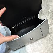 BALENCIAGA HOURGLASS SMALL TOP HANDLE BAG IN SILVER 5935461 SIZE 23 CM - 3
