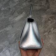 BALENCIAGA HOURGLASS SMALL TOP HANDLE BAG IN SILVER 5935461 SIZE 23 CM - 4