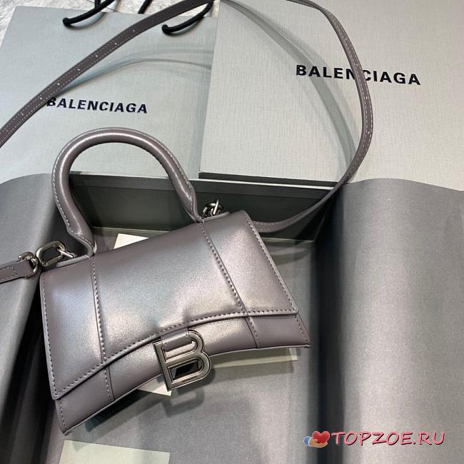 Buy Balenciaga Hourglass Top Handle Bag 'Silver' - 592833 2AAGW