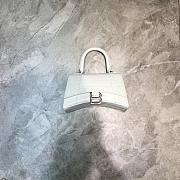 BALENCIAGA HOURGLASS XS TOP HANDLE WHITE CROCODILE EMBOSSED 5928331 SIZE 19 CM - 4