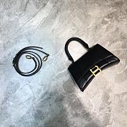 BALENCIAGA HOURGLASS XS TOP HANDLE BAG IN BLACK 5928331 SIZE 19 CM - 1