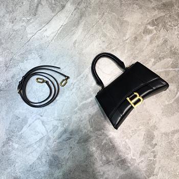 BALENCIAGA HOURGLASS XS TOP HANDLE BAG IN BLACK 5928331 SIZE 19 CM