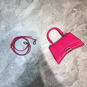 BALENCIAGA HOURGLASS XS TOP HANDLE BAG IN PINK 5928331 SIZE 19 CM - 1