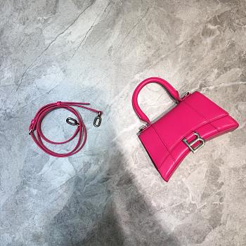 BALENCIAGA HOURGLASS XS TOP HANDLE BAG IN PINK 5928331 SIZE 19 CM