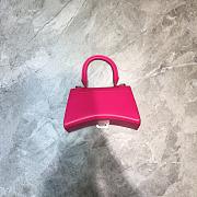BALENCIAGA HOURGLASS XS TOP HANDLE BAG IN PINK 5928331 SIZE 19 CM - 3