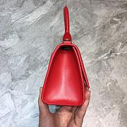 BALENCIAGA HOURGLASS XS TOP HANDLE BAG IN RED 5928331 SIZE 19 CM - 5