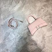 BALENCIAGA HOURGLASS XS TOP HANDLE BAG IN LIGHT ROSE 5928331 SIZE 19 CM - 1