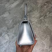 BALENCIAGA HOURGLASS XS TOP HANDLE BAG IN SILVER 5928331 SIZE 19 CM - 5