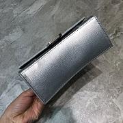 BALENCIAGA HOURGLASS XS TOP HANDLE BAG IN SILVER 5928331 SIZE 19 CM - 6