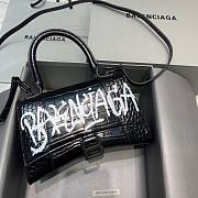 BALENCIAGA GRAFFITI HOURGLASS SMALL LOGO PRINTED BAG 5935461 SIZE 23 CM - 1