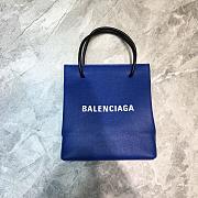 BALENCIAGA SHOPPING XXS TOTE BAG BLUE 597858 SIZE 19 x 8 x 21.5 CM - 3