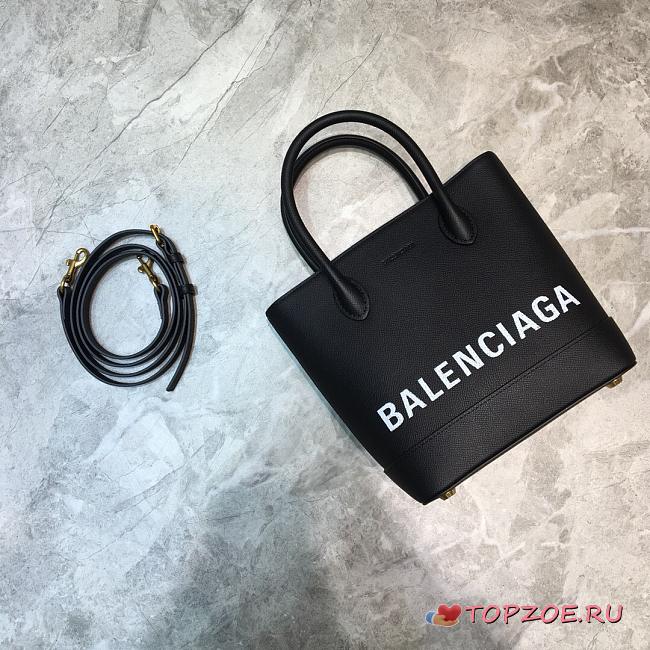 BALENCIAGA VILLE XXS TOTE BAG BLACK SIZE 19 CM - 1