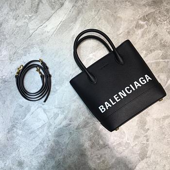BALENCIAGA VILLE XXS TOTE BAG BLACK SIZE 19 CM
