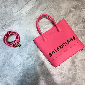BALENCIAGA VILLE XXS TOTE BAG PINK SIZE 19 CM