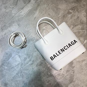 BALENCIAGA VILLE XXS TOTE BAG WHITE SIZE 19 CM