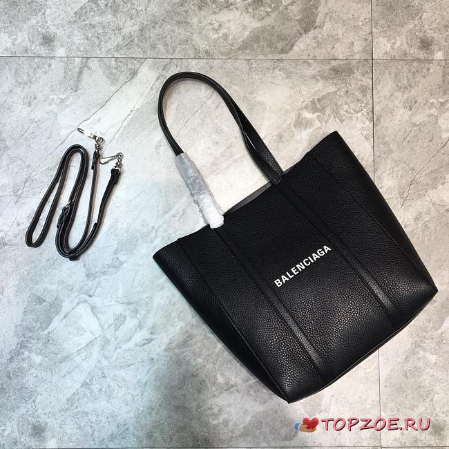 BALENCIAGA EVERYDAY XS TOTE BAG IN BLACK 551810 SIZE 24.5 CM - 1
