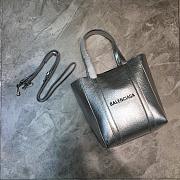 BALENCIAGA EVERYDAY XXS TOTE BAG IN SILVER 551815 SIZE 19 CM - 1