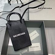 BALENCIAGA SHOPPING PHONE HOLDER IN BLACK 5938260 SIZE 12 CM - 1