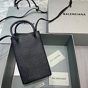 BALENCIAGA SHOPPING PHONE HOLDER IN BLACK 5938260 SIZE 12 CM - 6