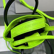 BALENCIAGA SHOPPING PHONE HOLDER IN NEON GREEN 5938260 SIZE 12 CM - 4