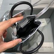 BALENCIAGA SHOPPING PHONE HOLDER IN SILVER 5938260 SIZE 12 CM - 4