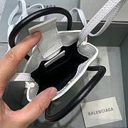 BALENCIAGA SHOPPING PHONE HOLDER IN WHITE CROCODILE EMBOSSED 5938260 SIZE 12 CM - 4