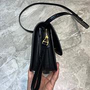 BALENCIAGA B SHOULDER BAG IN BLACK CROCODILE EMBOSSED 592898 SIZE 18.5 CM - 5