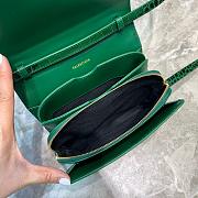 BALENCIAGA B SHOULDER BAG IN EMERALD GREEN CROCODILE EMBOSSED 592898 SIZE 18.5 CM - 4